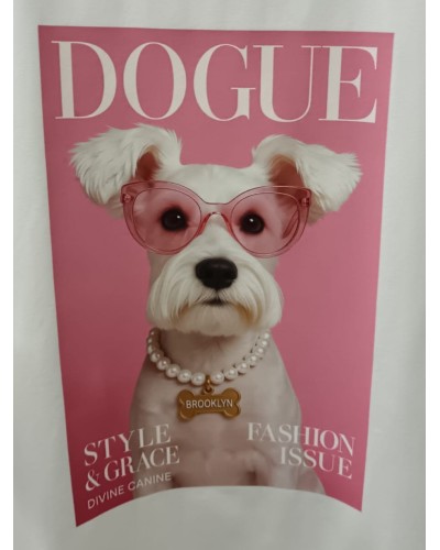 Camiseta Dogue Divine Pink | Camiseta Perro con Gafas | Pensando en Ti Shop