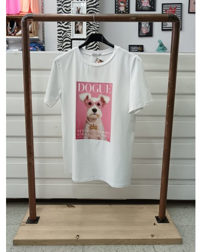 Camiseta Dogue Divine Pink | Camiseta Perro con Gafas | Pensando en Ti Shop
