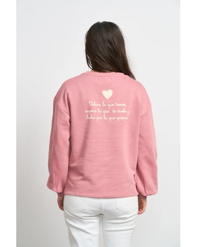SUDADERA BÁSICA ROSA ANABEL LEE