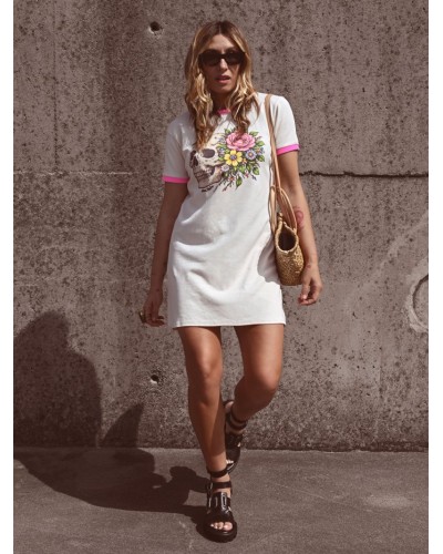 Vestido Catrina Aire Retro - Negro con Estampado | Pensando en ti shop
