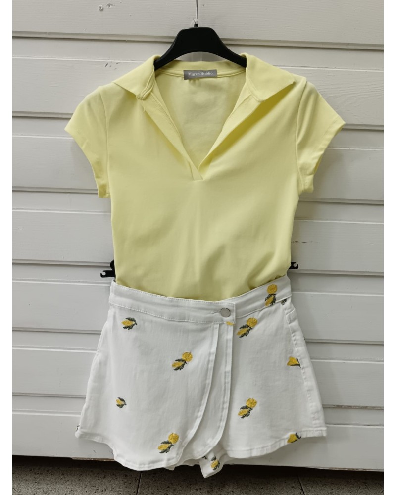 FALDA PANTALÓN BLONDA LIMÓN