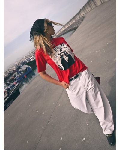 CAMISETA ROJA "DESEO" AIRE RETRO