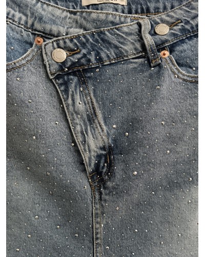 FALDA PANTALON DENIM BRILLITOS