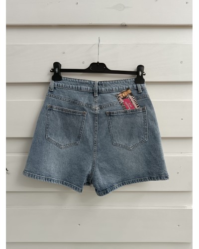 FALDA PANTALON DENIM BRILLITOS