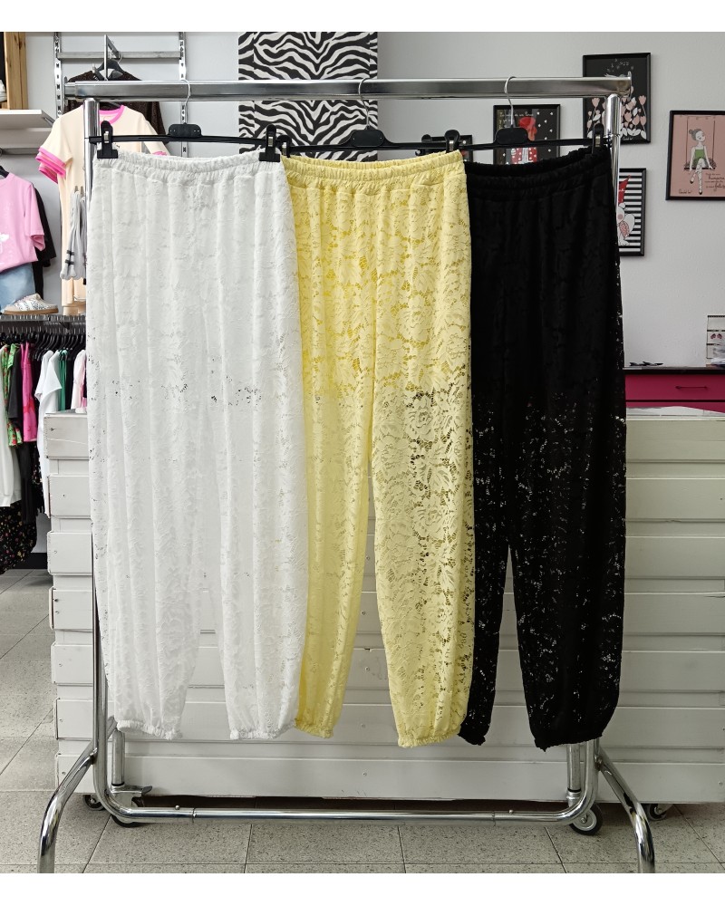 PANTALÓN BALLOON ENCAJE COLORES