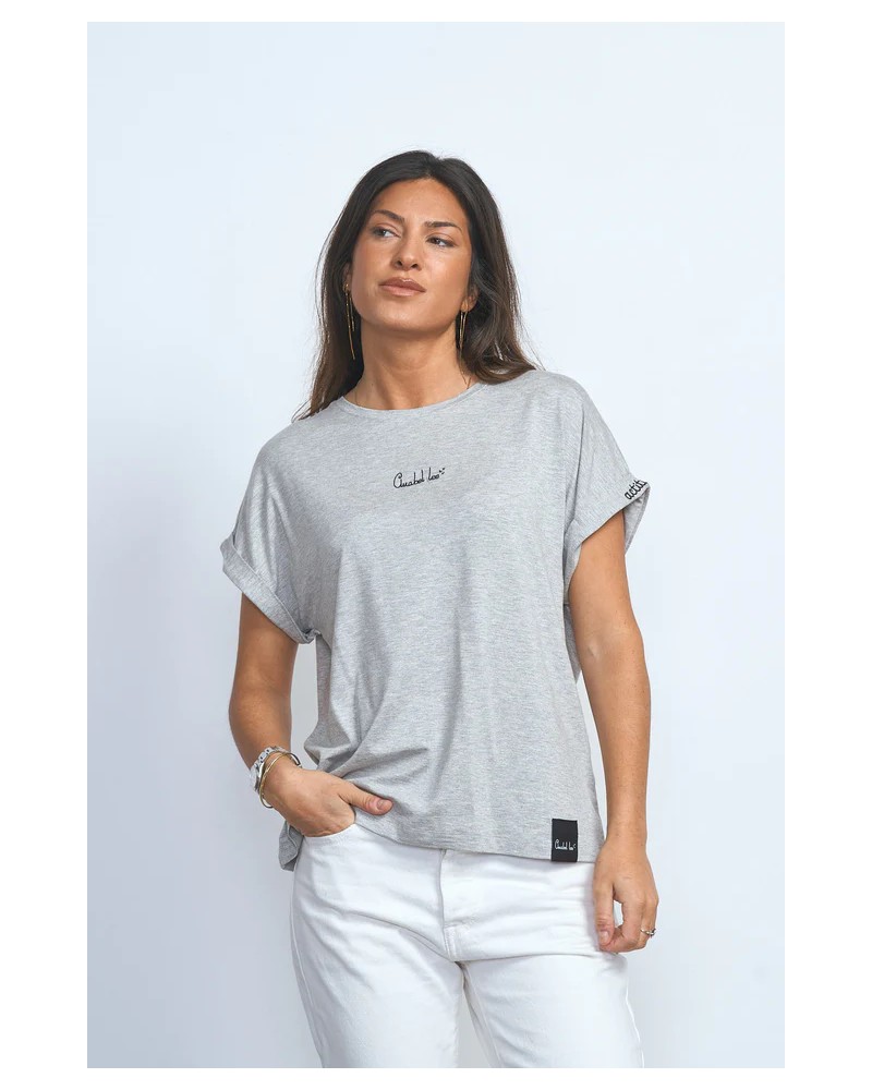 CAMISETA BÁSICA GRIS ANABEL LEE