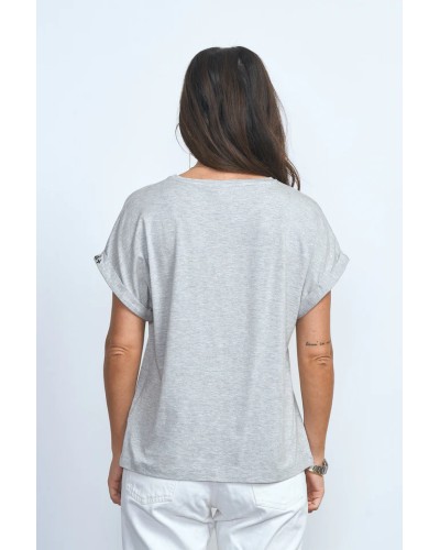 CAMISETA BÁSICA GRIS ANABEL LEE
