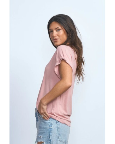 CAMISETA BÁSICA ROSA ANABEL LEE