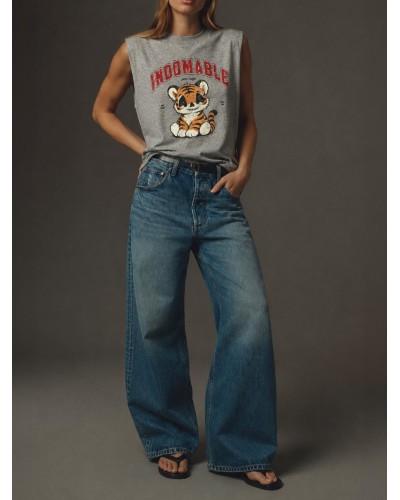 CAMI CHICA "INDOMABLE" GRIS AIRE RETRO