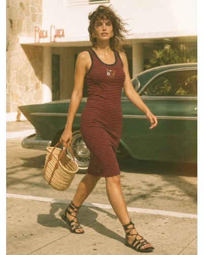VESTIDO CANALÉ "CALAVERAS Y ROSAS " AIRE RETRO
