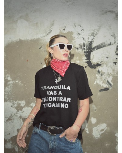 CAMI "TRANQUILA" NEGRA AIRE RETRO