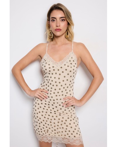 VESTIDO ENCAJE POLKA DOT TUL