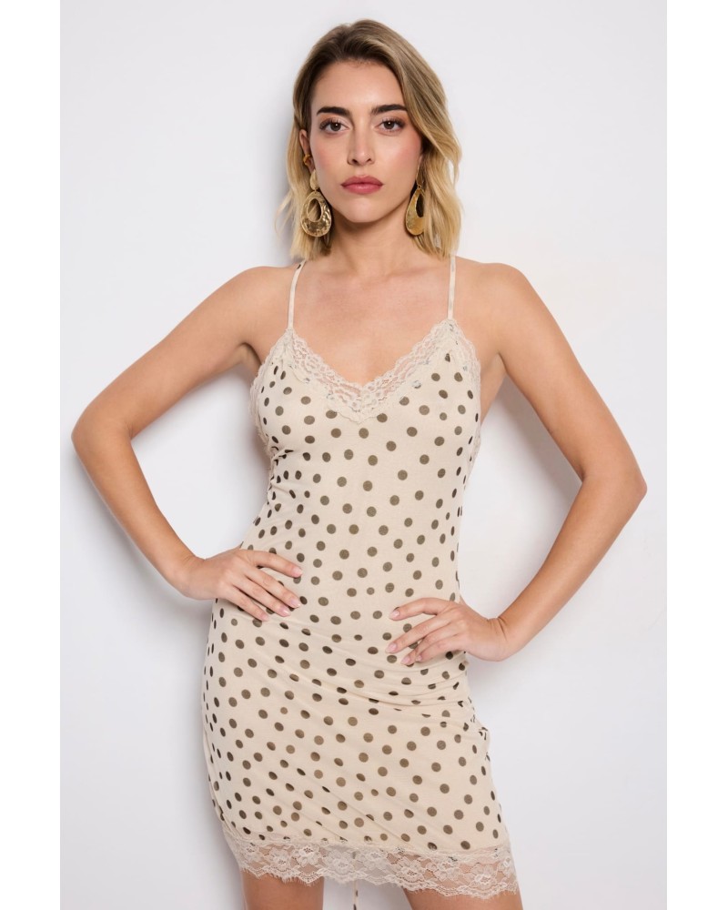 VESTIDO ENCAJE POLKA DOT TUL
