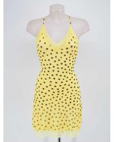 VESTIDO ENCAJE POLKA DOT TUL