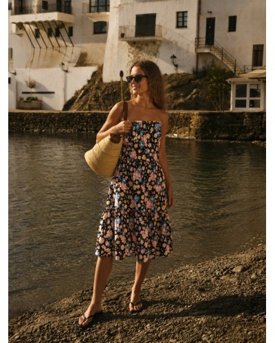 VESTIDO/FALDA FLOWER POWER AIRE RETRO