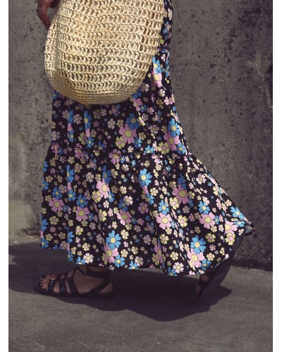VESTIDO/FALDA FLOWER POWER AIRE RETRO