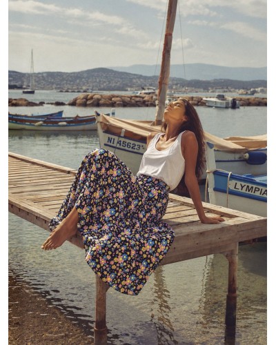 VESTIDO/FALDA FLOWER POWER AIRE RETRO