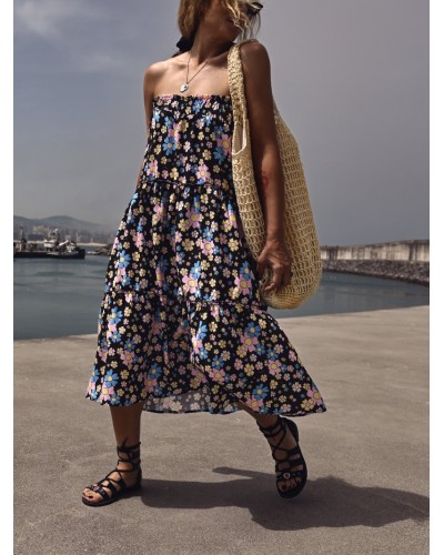 VESTIDO/FALDA FLOWER POWER AIRE RETRO