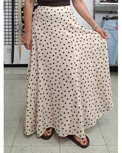 FALDA POLKA DOT FLUIDA TOPOS