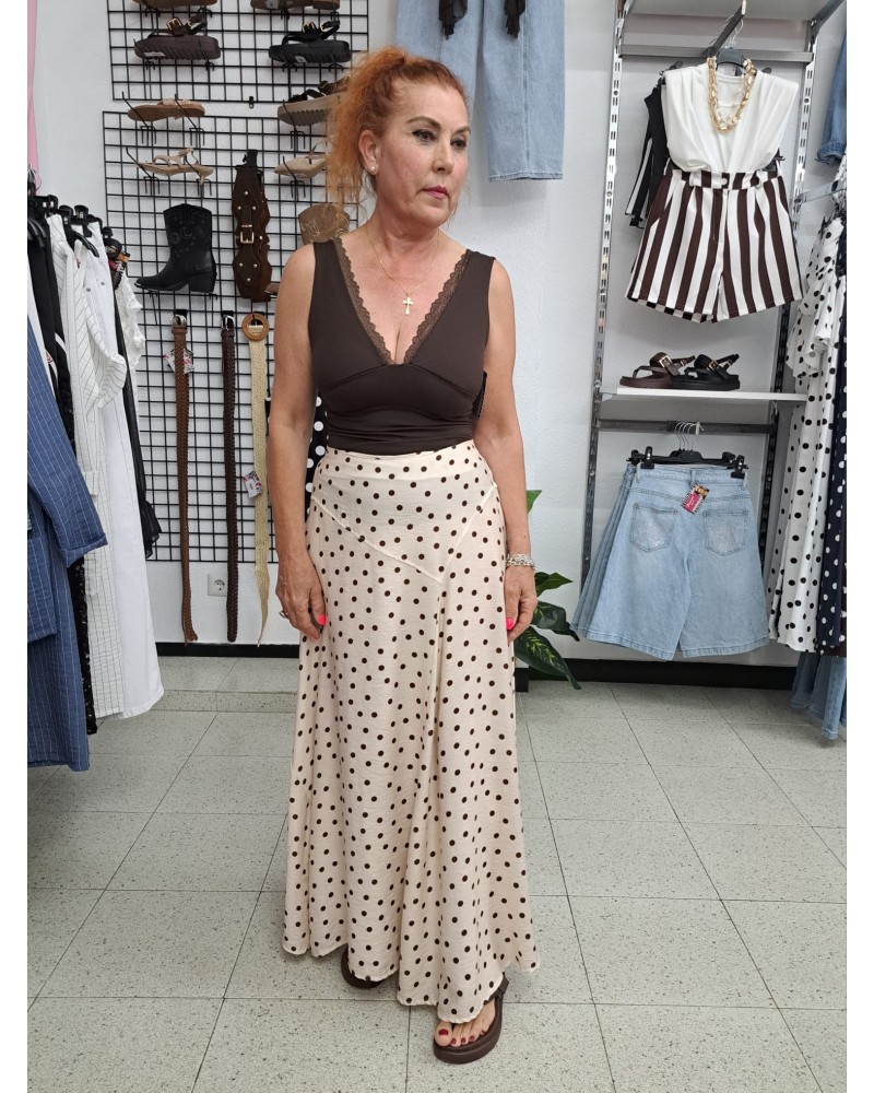 FALDA POLKA DOT FLUIDA TOPOS