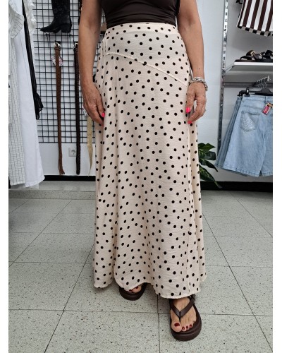 FALDA POLKA DOT FLUIDA TOPOS