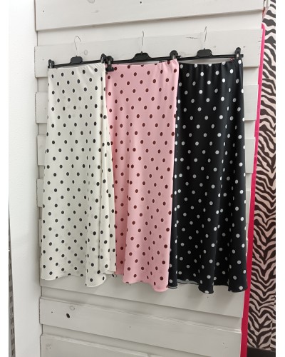 FALDA POLKA DOTS RASO COLORES