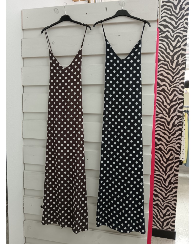 VESTIDO LARGO LUNARES COLORES