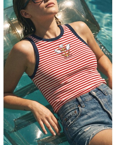 CAMI ANCLA NAVY AIRE RETRO