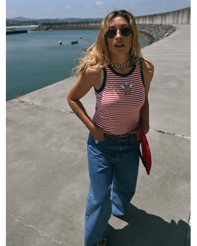 CAMI ANCLA NAVY AIRE RETRO