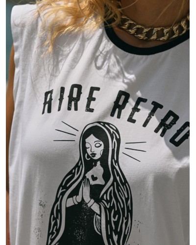 CAMI CHICA GUADALUPE BLANCA AIRE RETRO