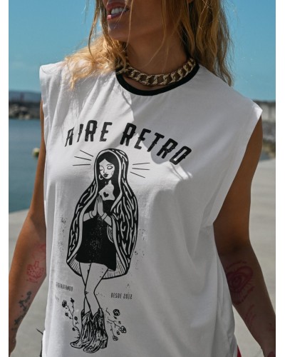 CAMI CHICA GUADALUPE BLANCA AIRE RETRO