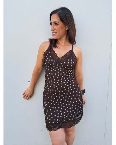 VESTIDO ENCAJE POLKA DOT TUL