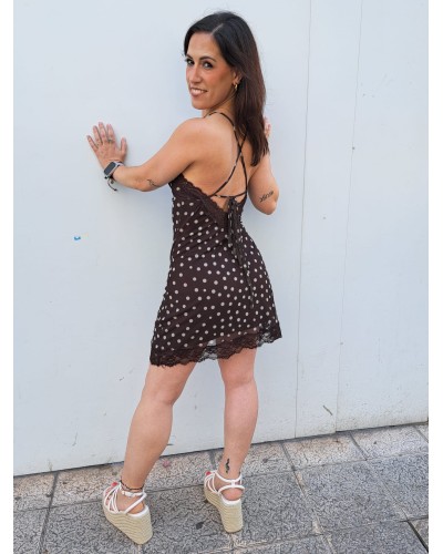 VESTIDO ENCAJE POLKA DOT TUL