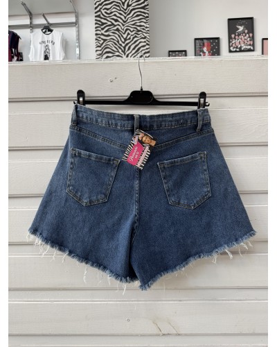 Short Denim Oscuro Tiro Alto | Shorts Vaqueros | Pensando en ti