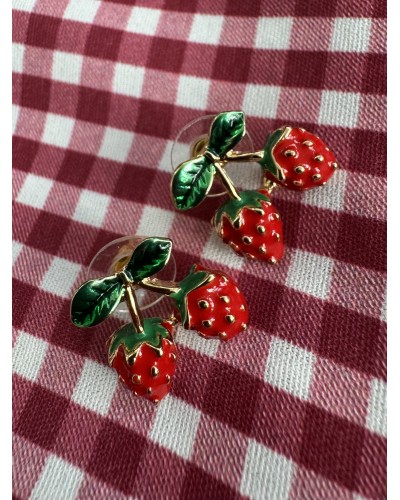 PENDIENTES FRESAS
