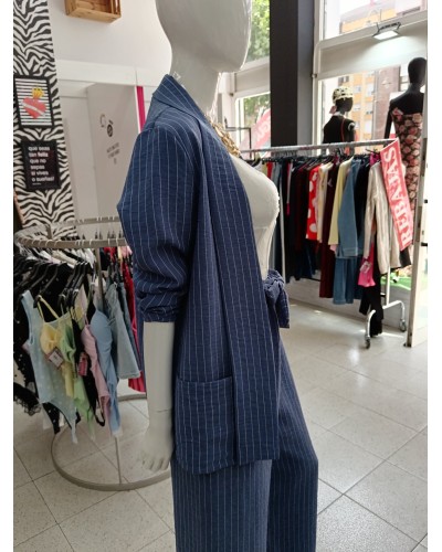 CHAQUETA CAROL RAYA DIPLOMÁTICA AZUL/BLANCO