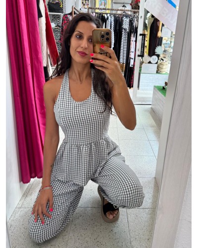 BLUSA HALTER CUADROS