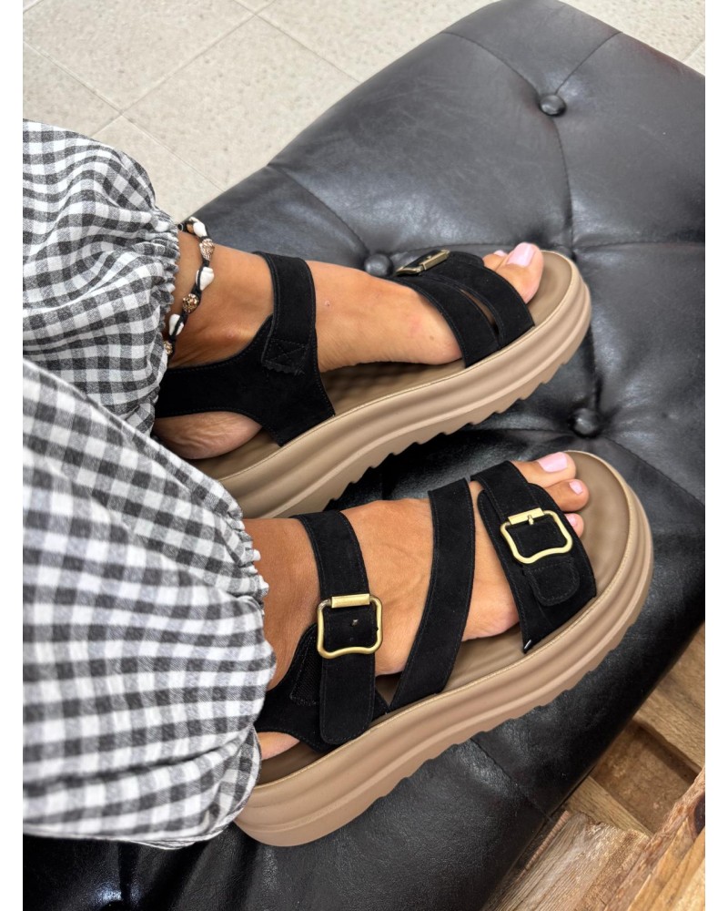 Sandalias Todo Terreno Negras Ultra Cómodas Pensando en ti