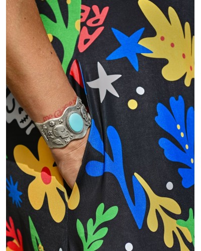 VESTIDO LARGO "MATISSE" AIRE RETRO