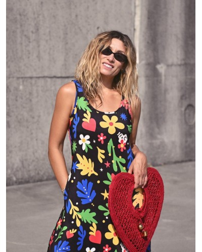 VESTIDO LARGO "MATISSE" AIRE RETRO