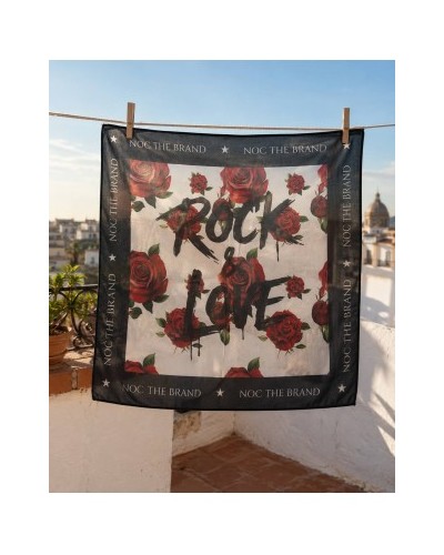 PAÑUELO ROCK LOVE BLANCO GRANDE NOC THE BRAND