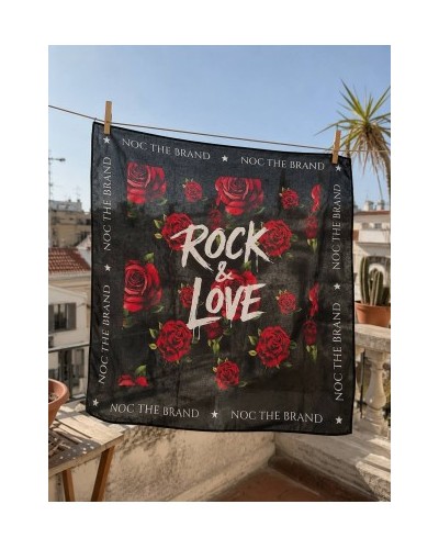 PAÑUELO ROCK LOVE NEGRO GRANDE NOC THE BRAND