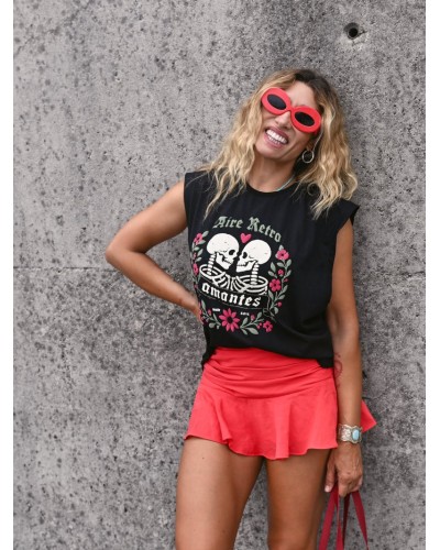 CAMI CHICA "AMANTES" NEGRA AIRE RETRO