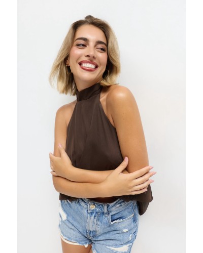 TOP CHIFFON CHOCOLATE