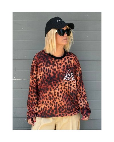 CAMISETA OVER LEOPARDO MANGA LARGA NOC THE BRAND