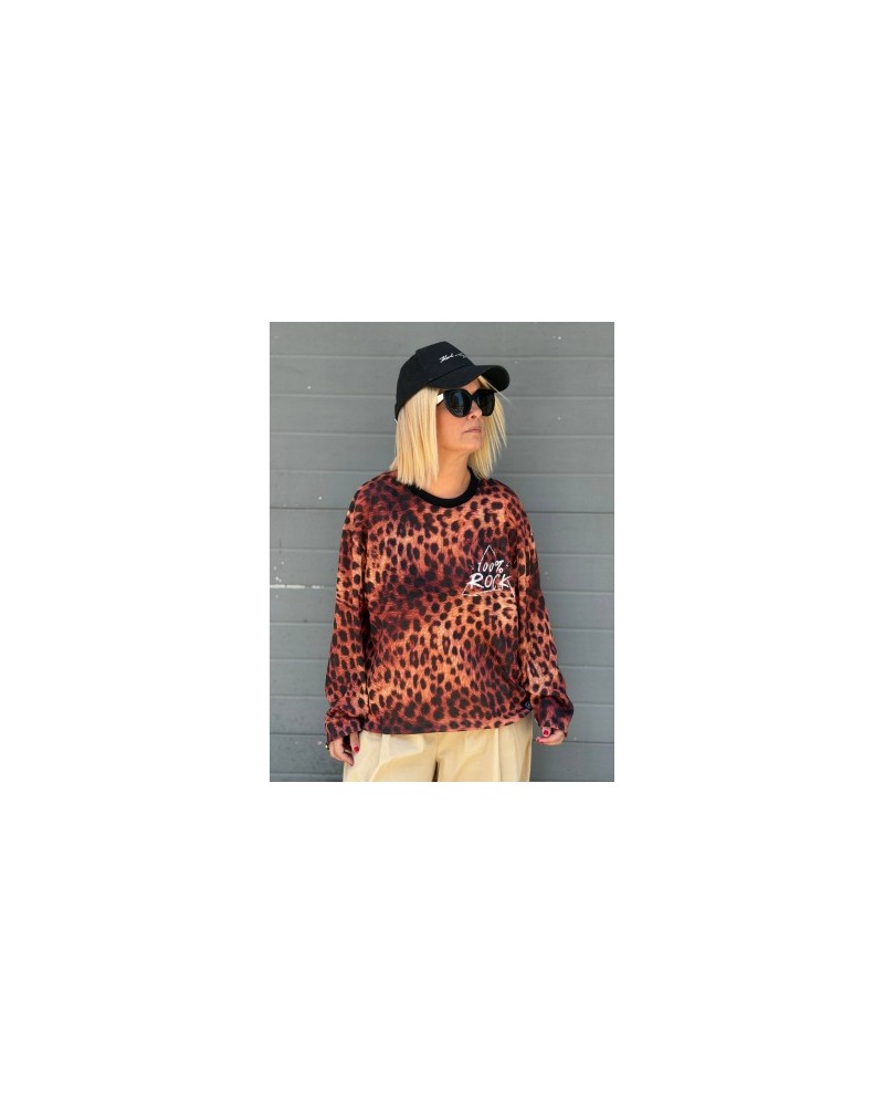CAMISETA OVER LEOPARDO MANGA LARGA NOC THE BRAND