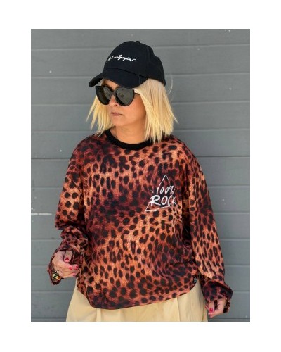 CAMISETA OVER LEOPARDO MANGA LARGA NOC THE BRAND