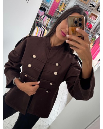 CHAQUETA ANTELINA CHOCOLATE