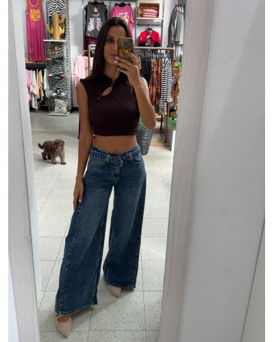 JEANS DENIM CINTURON VAQUERO