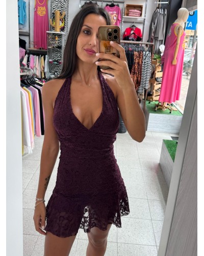 VESTIDO ROMANTIQUE BURDEOS